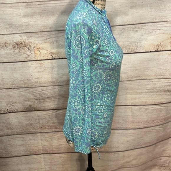 Coolibar Lawai Ruche Swim Shirt Youth Size Medium UPF 50 Half Zip RashGuard - Picture 5 of 10